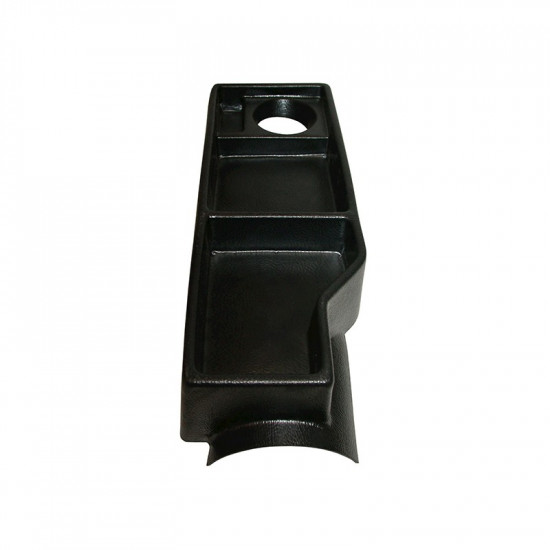 Center console at floor, plastic, black