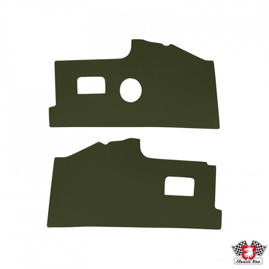 Kick panel set, front, green
