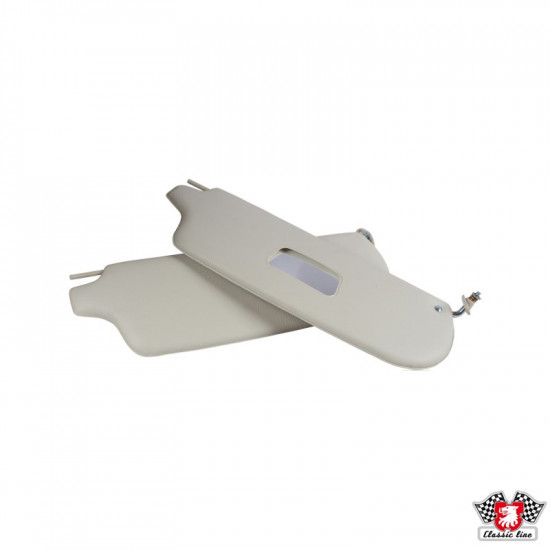 Sun visor set, cream colour, left/right