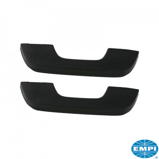 Armrest set, plastic, black, 2 pieces