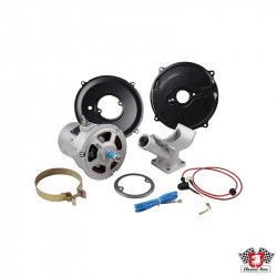 Alternator convertion kit with cables, 6 to 12 Volt, 55 Amp, new