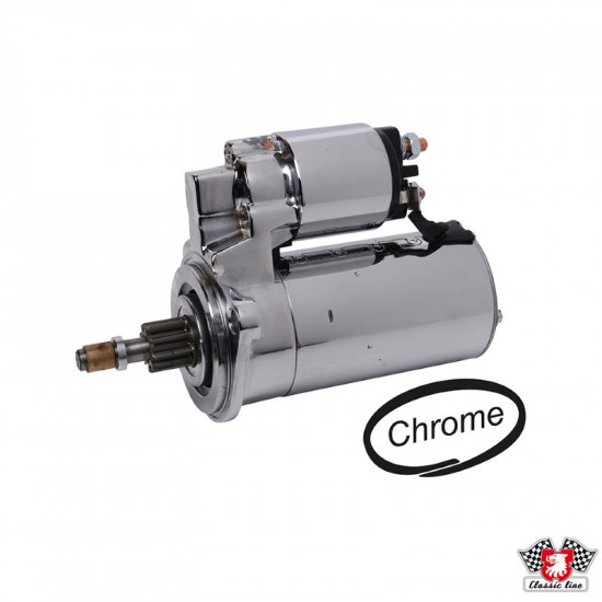 Starter motor, heavy duty, 1.4 kW, chrome, economy version