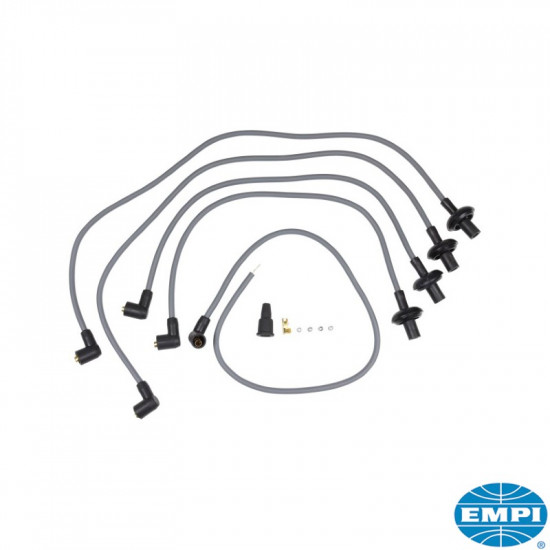 Ignition cable set, 90º Megavolt, grey