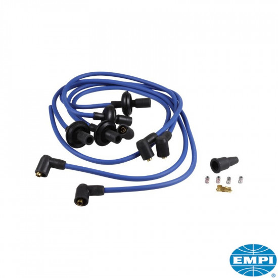 Ignition cable set, 90º Megavolt, blue