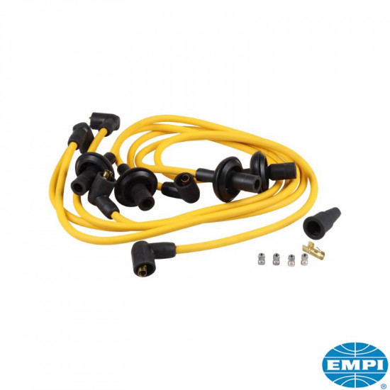 Ignition cable set, 90º Megavolt, yellow