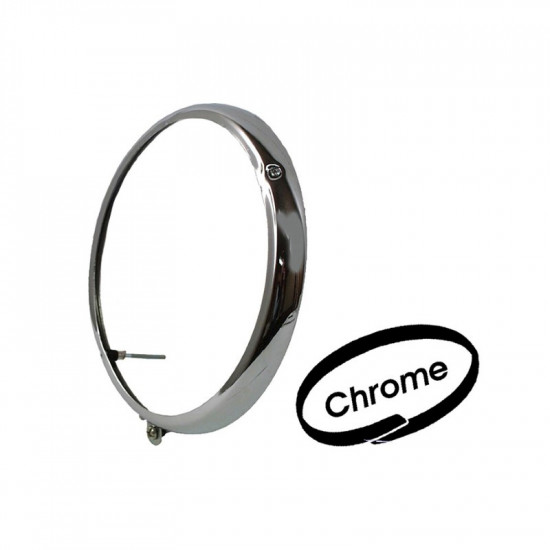 Headlamp rim, metal, chrome