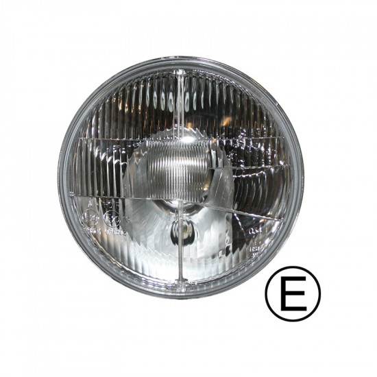 Headlamp insert, 7", round, E-marked, economy