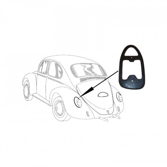 Gasket for tail light, rubber, left