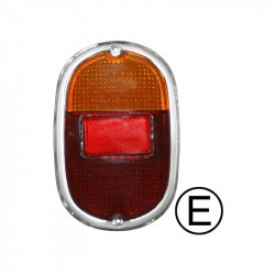 Tail light lens with chrome ring, left/right. E-marked