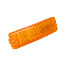 Turn signal lens, curved, yellow, without E-mark