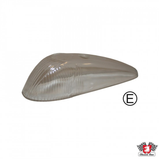 Turn signal light lens, clear, left/right, E-marked