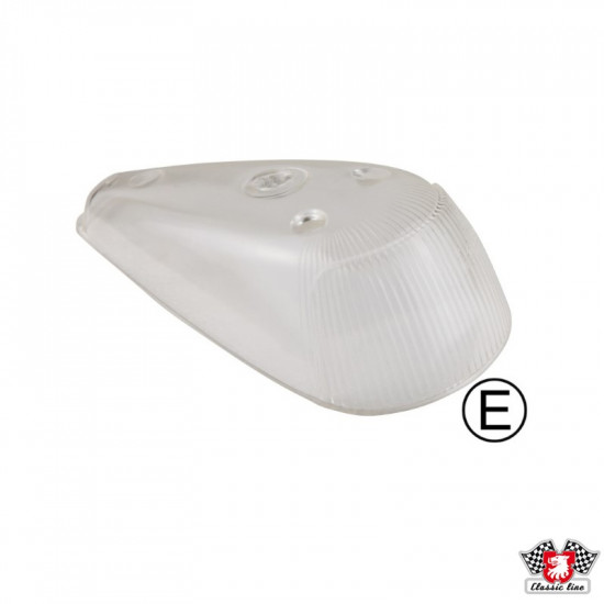 Turn signal light lens, front, clear, left/right, E-marked