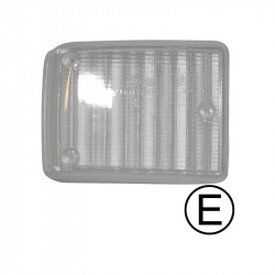 Turn signal light lens, front, white, right, E-marked