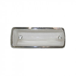 Turn signal light lens, front, clear, left, w/o E-mark