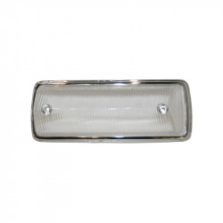 Turn signal light lens, front, clear, right, w/o E-mark