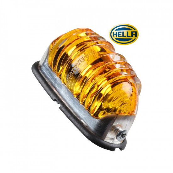 Turn signal light, side, yellow with chrome base, left/right