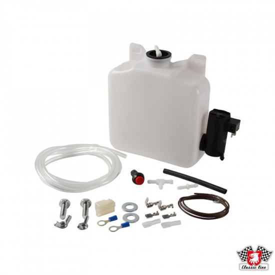 Electric washer tank kit with switch and hardware, 12 volt