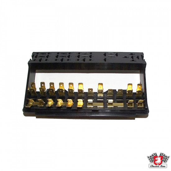 Fuse box, 12 fuses, without cover