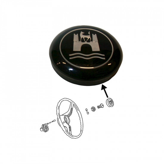 Horn cover cap, Wolfsburg logo