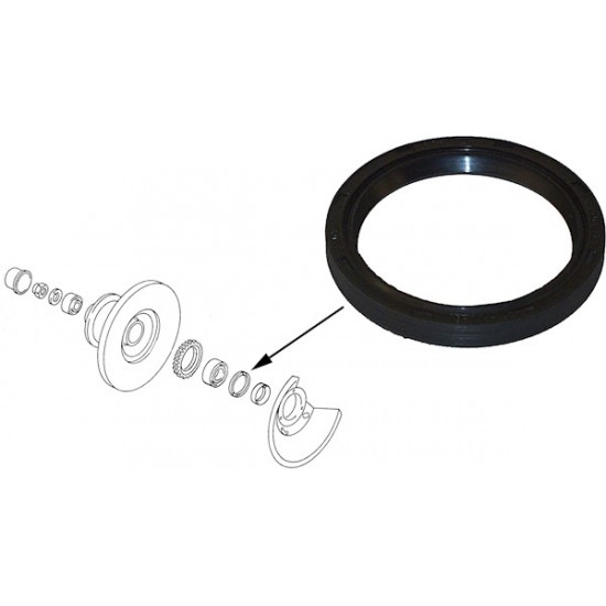 Oil seal for wheel bearing, front