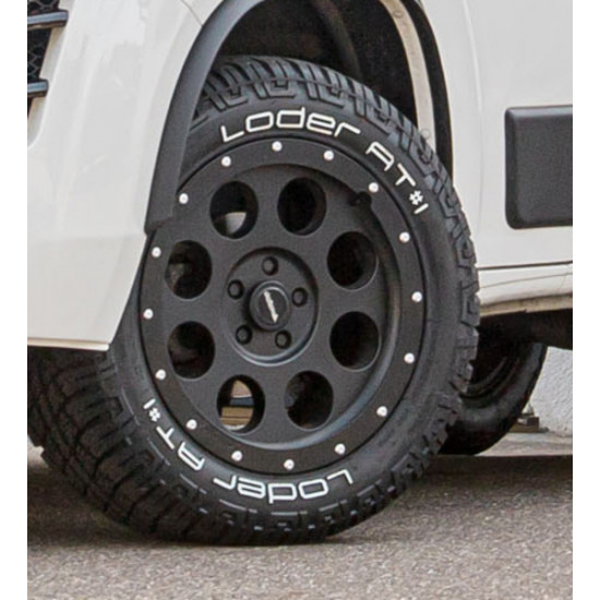 Stylish 18” alloy wheels for Fiat Ducato, Citroen Jumper, Peugeot Boxer Maxi, without tire pressure.