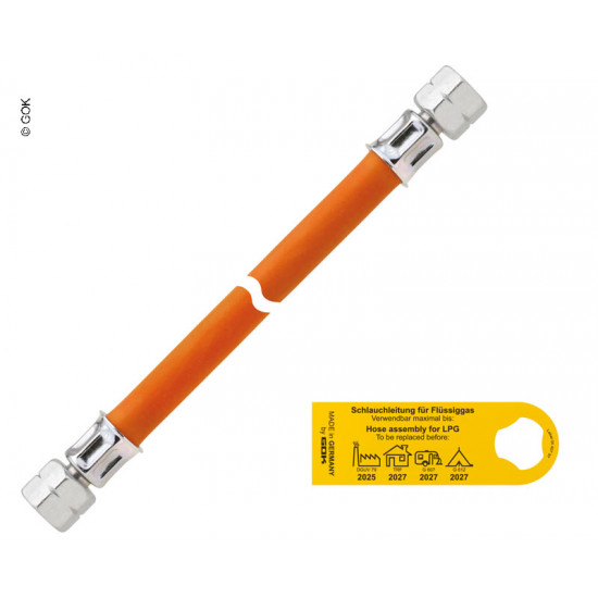 Gas hose 150 cm - RVS8