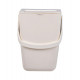 Removable waste bin, cream