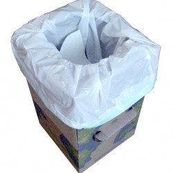 Carebag refill bags for Cleanis folding toilet, 12 pieces with insert