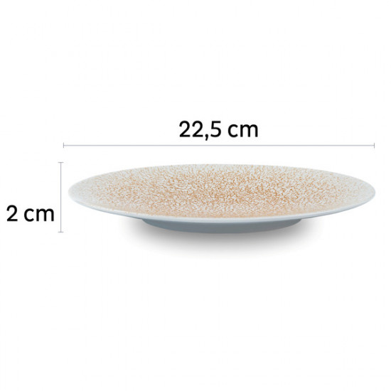 Silwy porcelain breakfast plate, apricot