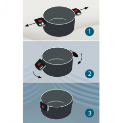 Camping cooking pot Exclusive 24cm black without lid