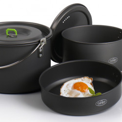 Camping cookware Elite L - 5-piece aluminum pot set