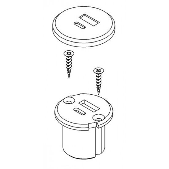 Compact USB-C/-A flush-mount socket