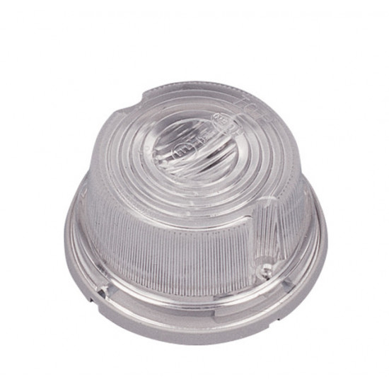 12V marker light with base, grey, Ø 80 x 41 mm