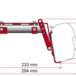 Awning adapter for F43van, F45Ti, F45Ti L, ZIP roof racks - roof rail kit