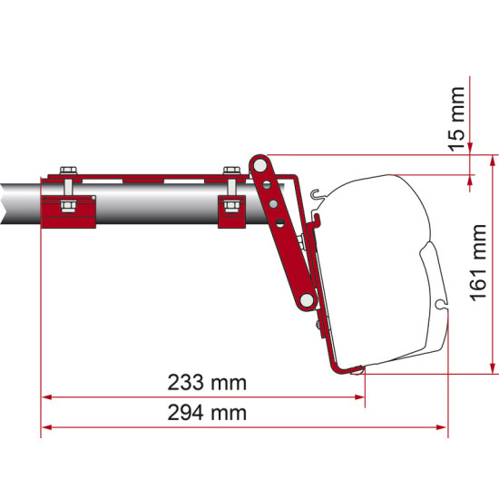 Awning adapter for F43van, F45Ti, F45Ti L, ZIP roof racks - roof rail kit