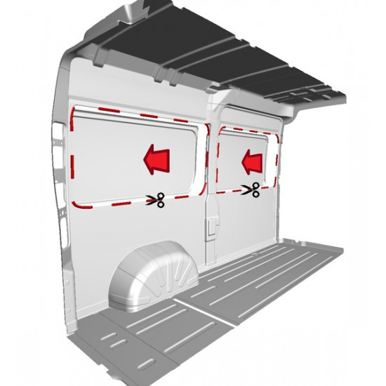 Interior trim panels Cover Plus for Fiat Ducato and similar models - Grey