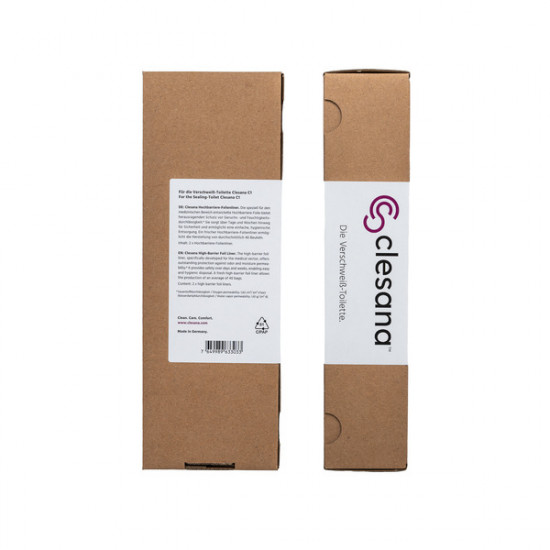 Barrier foil liner for Clesana C1 toilet