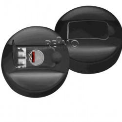 Fuel tank lock with locking flap, black
