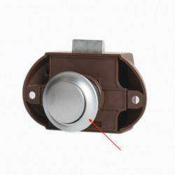 Chrome/matt rosette for push lock furniture lock 53269