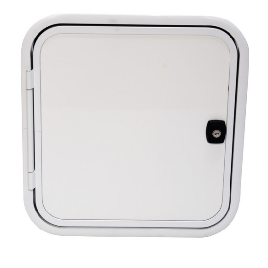Prefabricated caravan door in System 2000, white