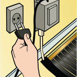 Heating foil 48 V, 43 cm wide for motorhomes and caravans