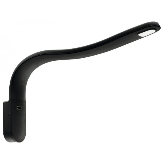 LED gooseneck lamp - 1.2 W - Black