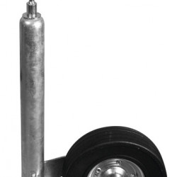 Support wheel, steel rim, 200x50, 48mm, solid rubber tire