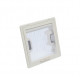 Roof hatch with mosquito net 280 x 280 mm - frosted glass - beige inner frame