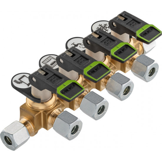 Manifold block - Short - Quick-connect valve