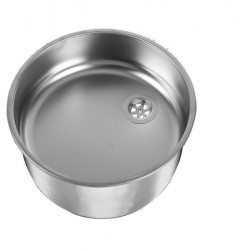Round stainless steel washbasin