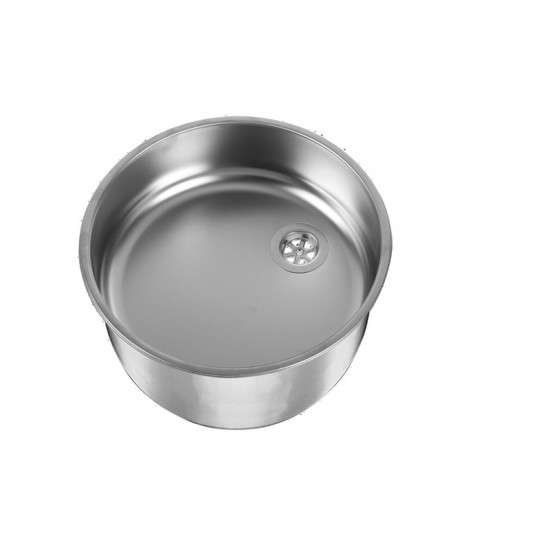 Round stainless steel washbasin