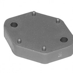 Spacer plate, 10mm high, grey