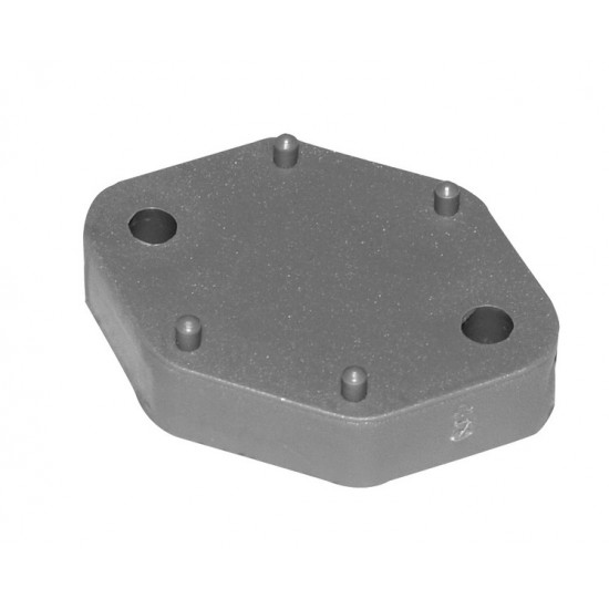 Spacer plate, 10mm high, grey