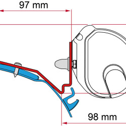 Fiamma Adapter Ford Custom Capland/Capfun for F35